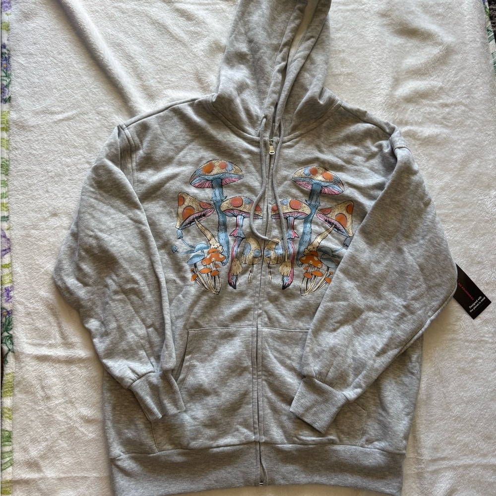 No Boundaries Gray Hoodie with Colorful Design